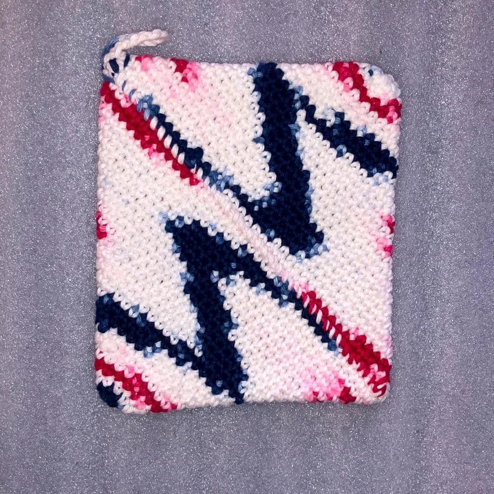 Americana Crocheted Cotton Potholders
